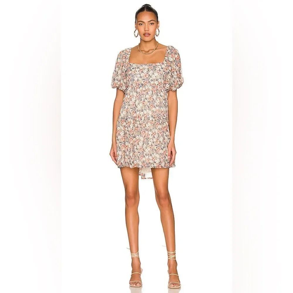 REVOLVE X MINKPINK Floral mini Puff Sleeve Dress size Small
